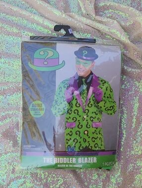 The Riddler Blazer Outfit, NEW!! Adult Costume!